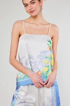 Current Air Sleeveless Tops-Tuscan Citrus Cami BLUELEMONGARDEN