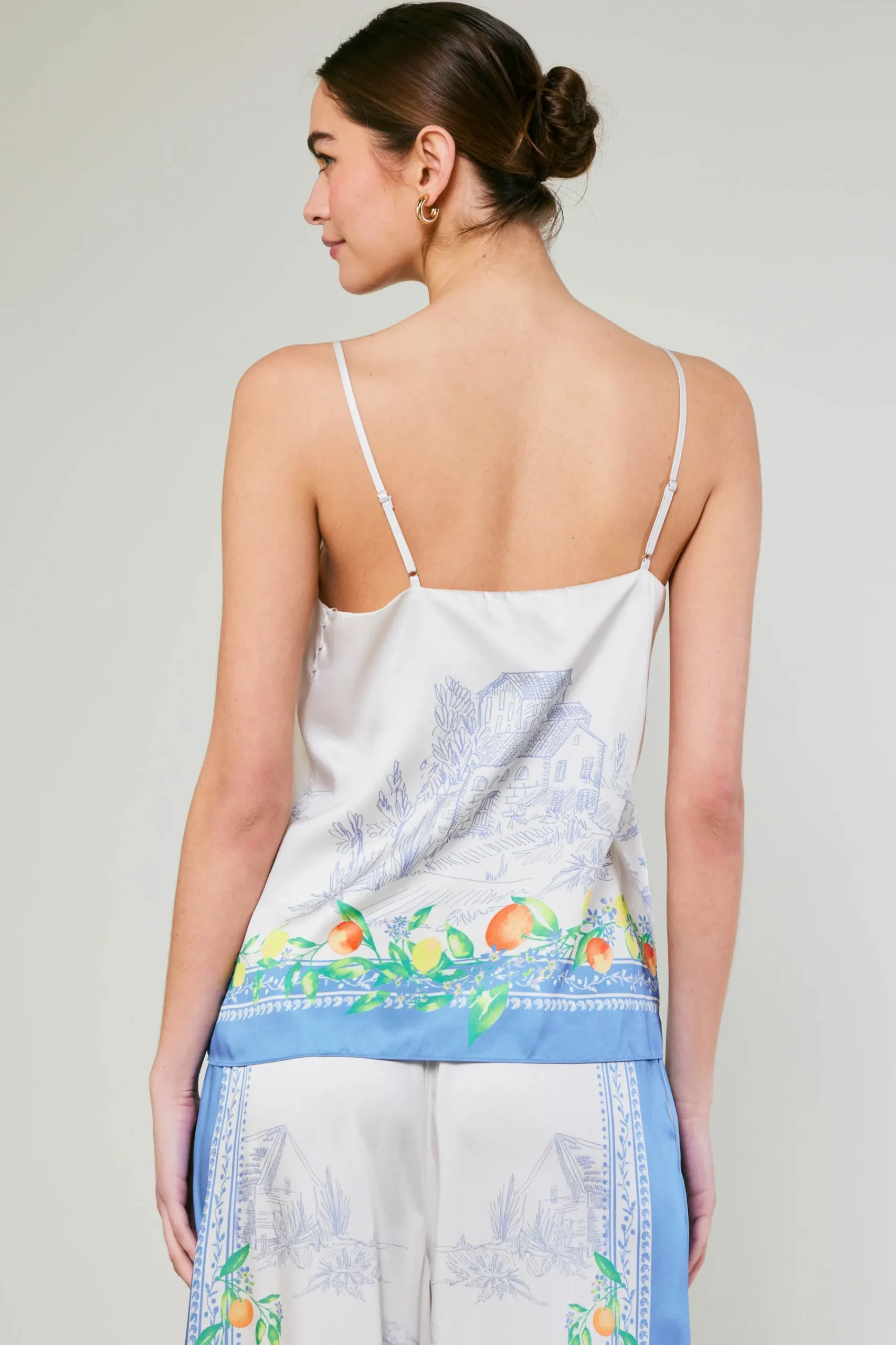 Current Air Sleeveless Tops-Tuscan Citrus Cami BLUELEMONGARDEN