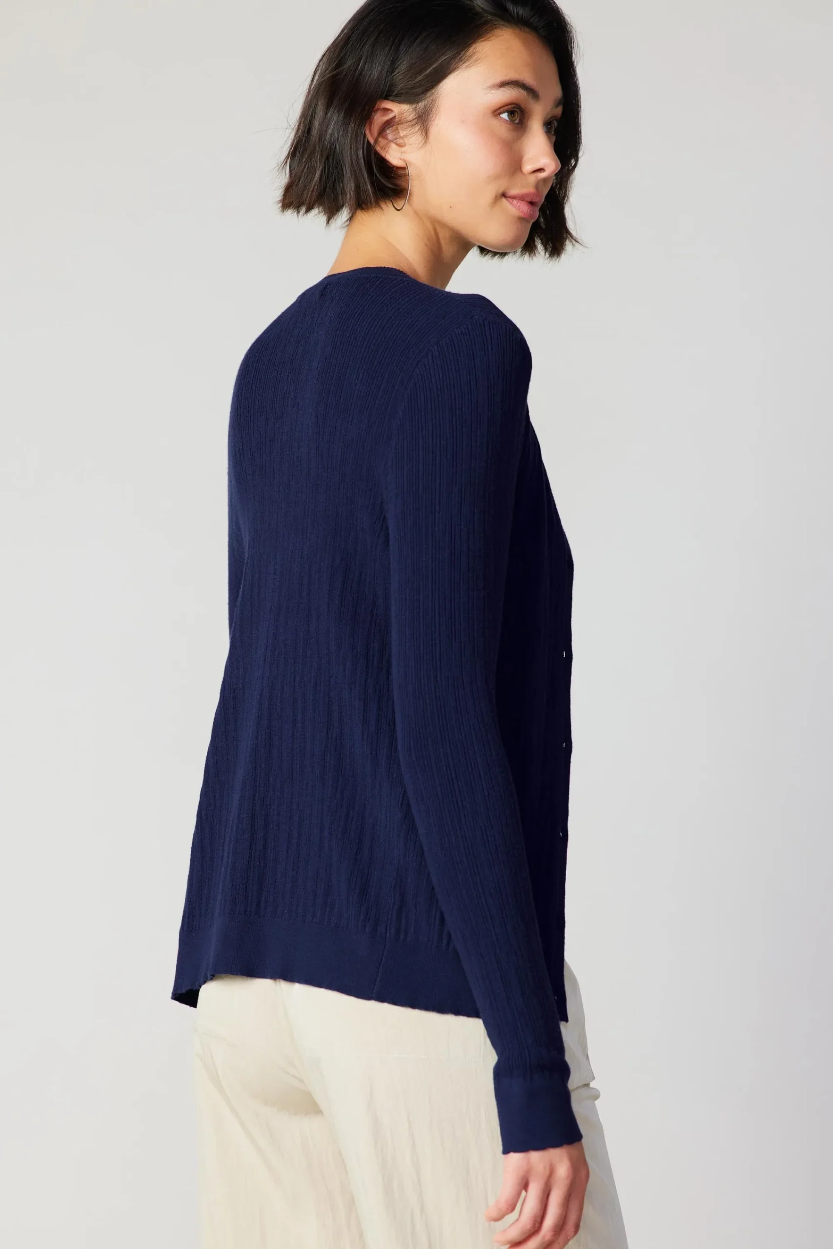 Current Air Cardigans-Two Piece Cardigan Set NAVY