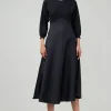 Current Air Knitwear | Midi Dresses-Vienna Knit Midi Dress BLACK