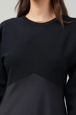 Current Air Knitwear | Midi Dresses-Vienna Knit Midi Dress BLACK