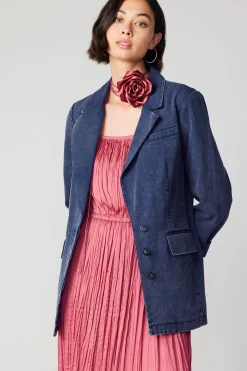 Current Air Coats & Jackets-Vintage Denim Jacket VINTAGEINDIGO
