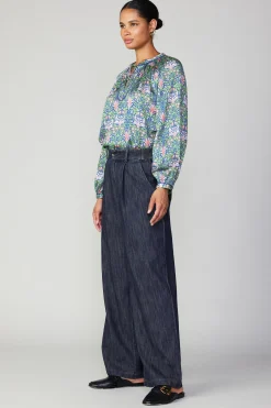 Current Air Pants-Wide Leg Denim Pants DARKINDIGO