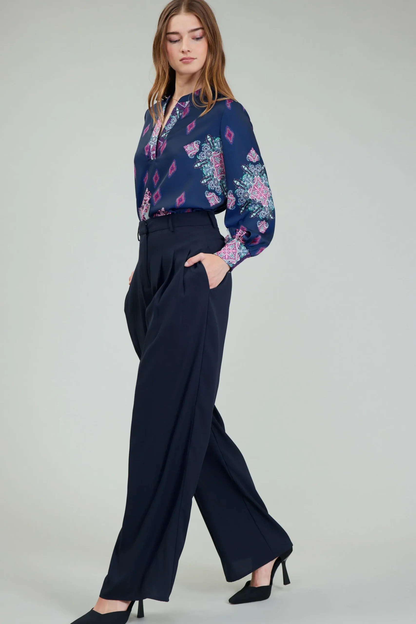 Current Air Pants-Wide Leg Trousers SLATENAVY