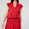 Current Air Mini Dresses-Zoey Pleated Mini Dress RED