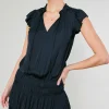 Current Air Mini Dresses-Zoey Pleated Mini Dress DARKNAVY