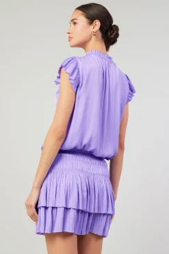 Current Air Mini Dresses-Zoey Pleated Mini Dress LAVENDER