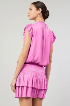 Current Air Mini Dresses-Zoey Pleated Mini Dress PINK