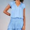 Current Air Mini Dresses-Zoey Pleated Skirt Mini Dress PERIWINKLEBLUE